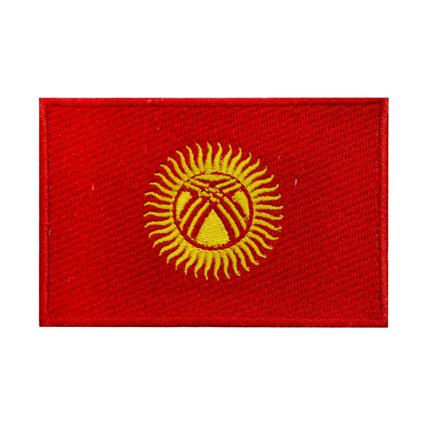 Parche de bandera de KYRGYZSTAN para planchar, parche para coser, parche bordado, parche de bandera del condado nacional