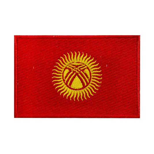 Parche de bandera de KYRGYZSTAN para planchar, parche para coser, parche bordado, parche de bandera del condado nacional