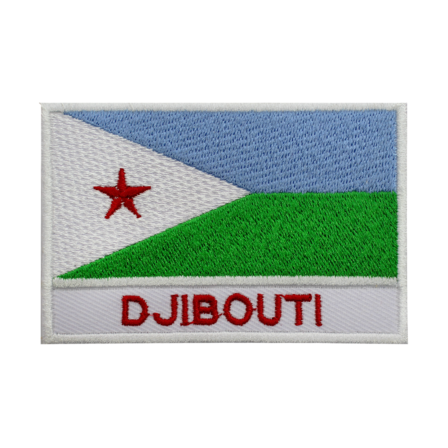 Parche de bandera DJIBOUTI para planchar, parche para coser, parche bordado, parche de bandera del condado nacional