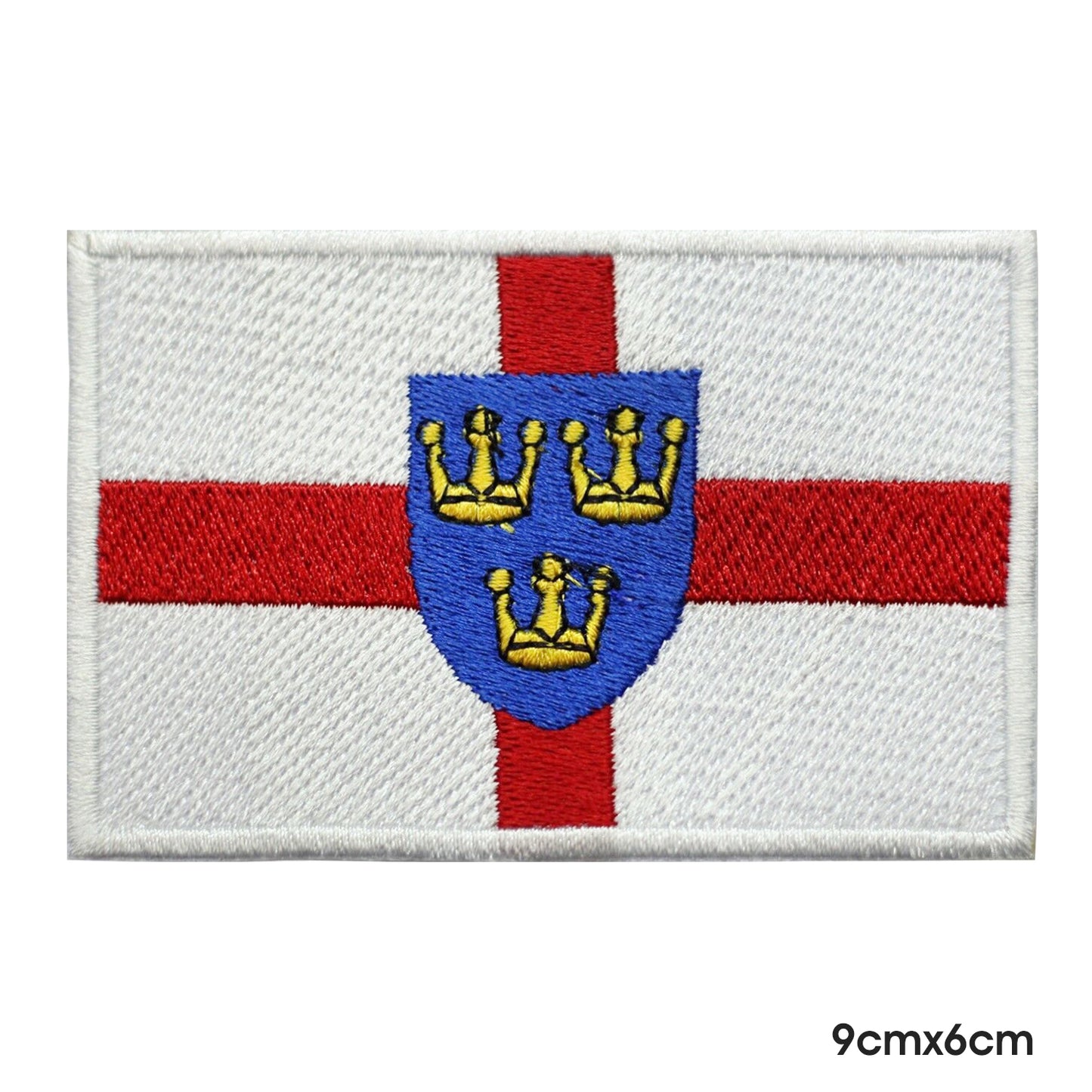 Parche con bandera del condado de EAST ANGLIA, parche para planchar y coser, insignia para ropa.