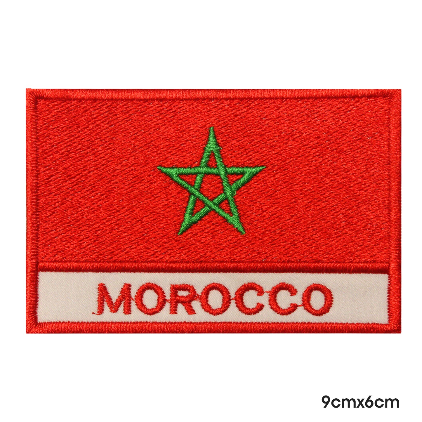 Drapeau national du Maroc avec nom