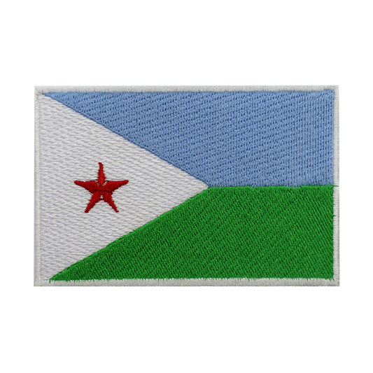 Parche de bandera DJIBOUTI para planchar, parche para coser, parche bordado, parche de bandera del condado nacional