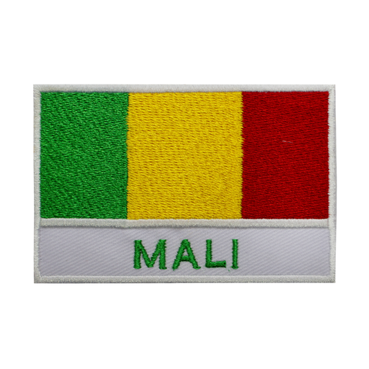 Parche de bandera de MALI para planchar, parche para coser en parche bordado, parche de bandera del condado nacional