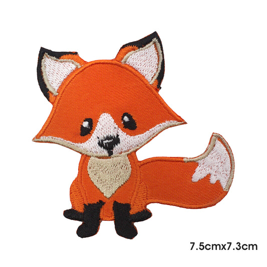 Cute Fox Patch Iron on Sew on Patch Badge For Clothes.