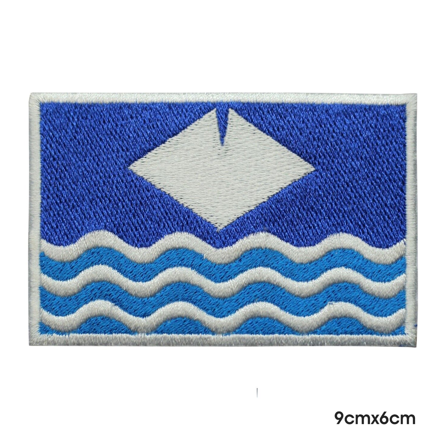 ISLE OF WIGHT County Flag Patch Iron on Sew on Patch Badge For Clothes.