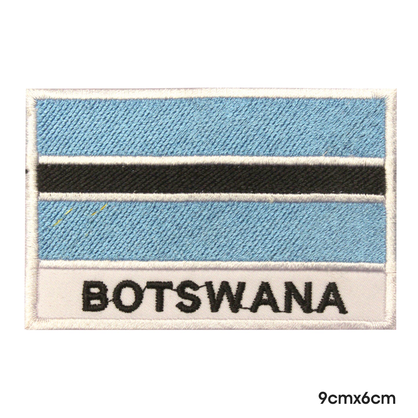 Drapeau national du Botswana avec nom