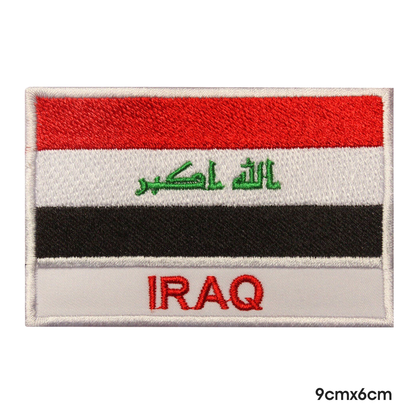 Bandera nacional de Irak con nombre