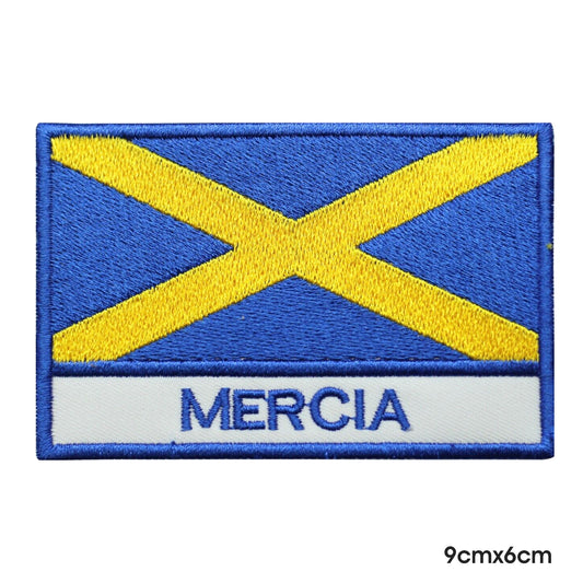 MERCIA County Flag With Name Flag Patch Iron on Sew on Patch Badge For Clothes.