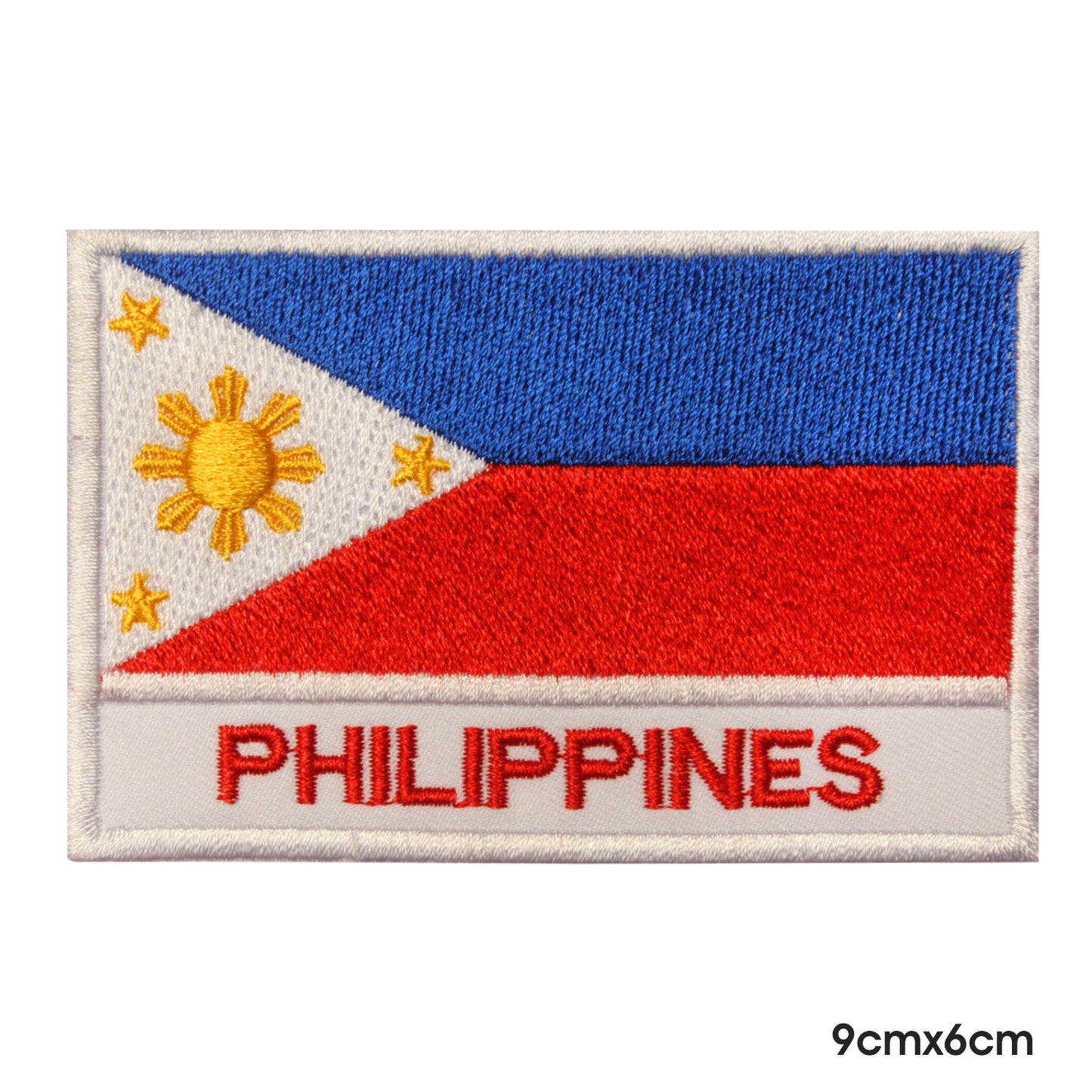 Drapeau national des Philippines avec nom