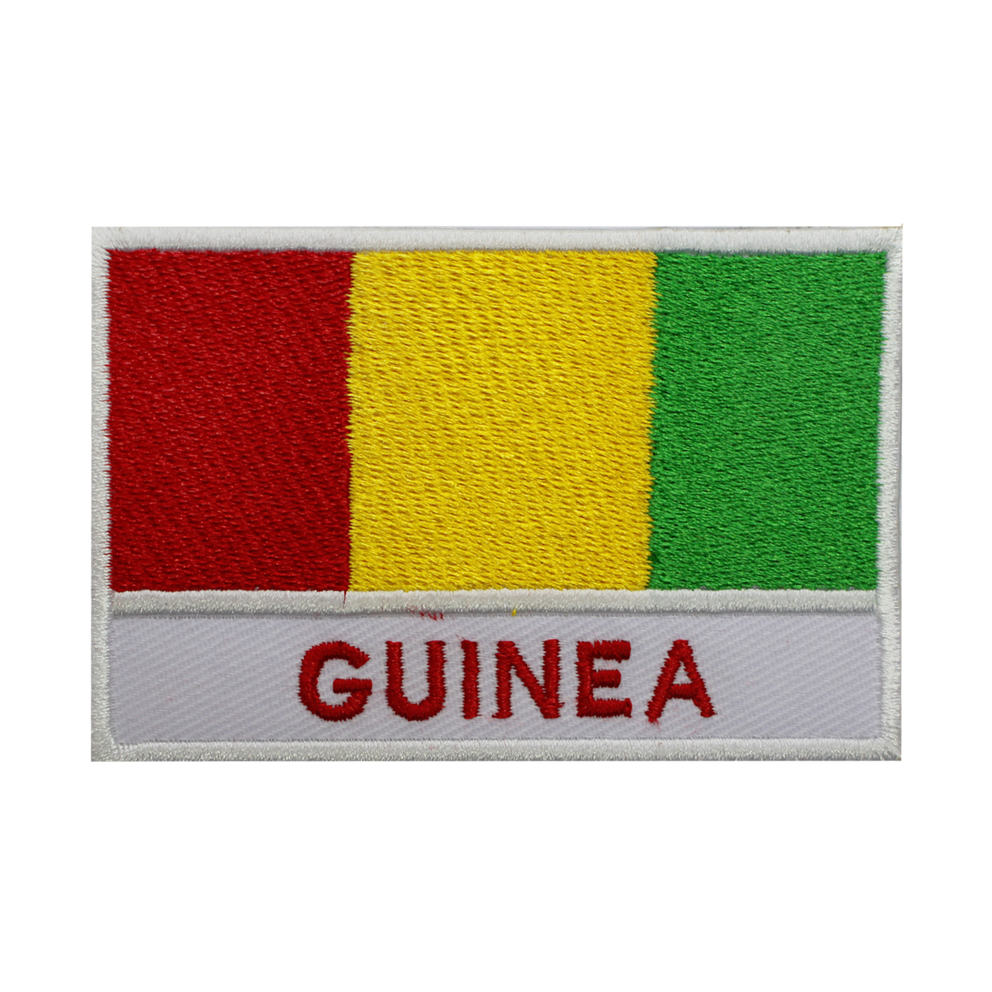 GUINÉE Drapeau Patch Fer Sur Patch Coudre Sur Patch Brodé Patch National County Flag Patch