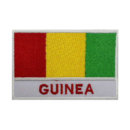 GUINÉE Drapeau Patch Fer Sur Patch Coudre Sur Patch Brodé Patch National County Flag Patch