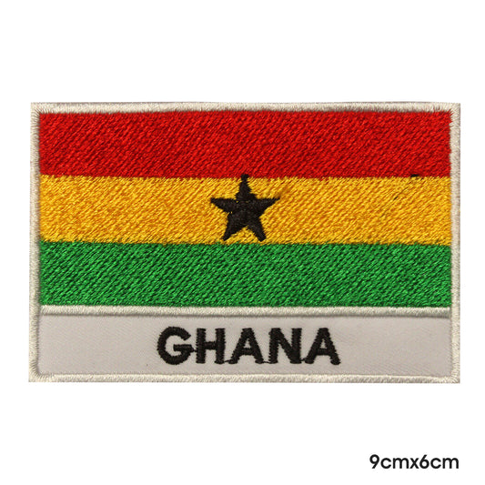 Drapeau national du Ghana avec nom