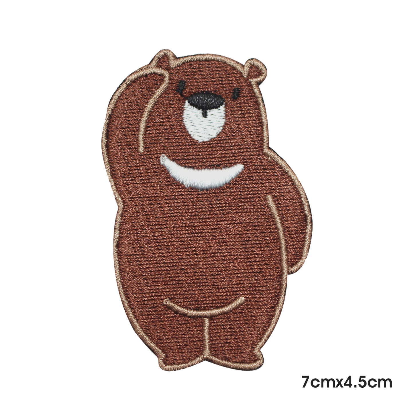 Mignon ours en peluche marron patch thermocollant à coudre sur patch badge pour vêtements.