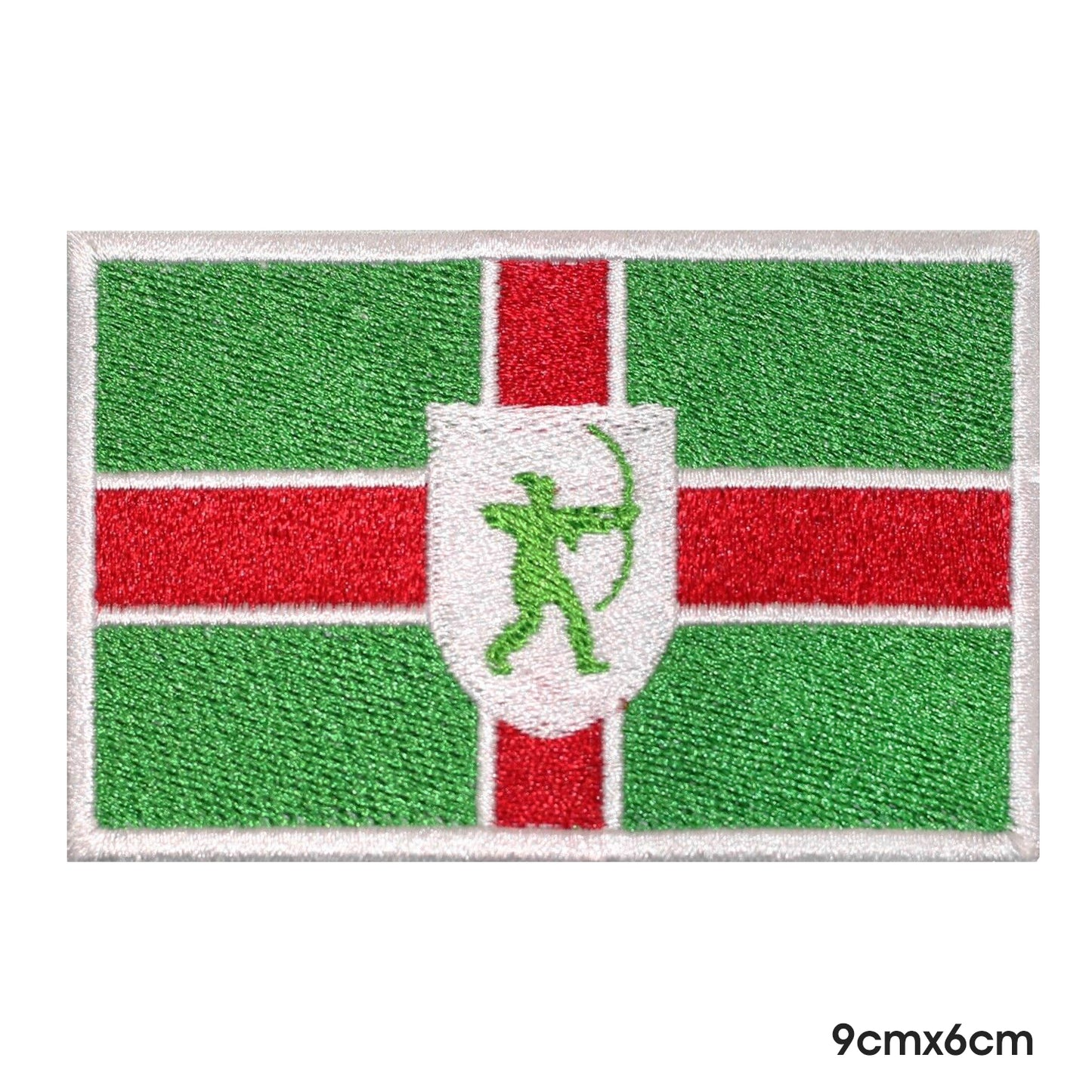 Patch drapeau du comté de NOTTINGHAMSHIRE thermocollant à coudre pour vêtements.