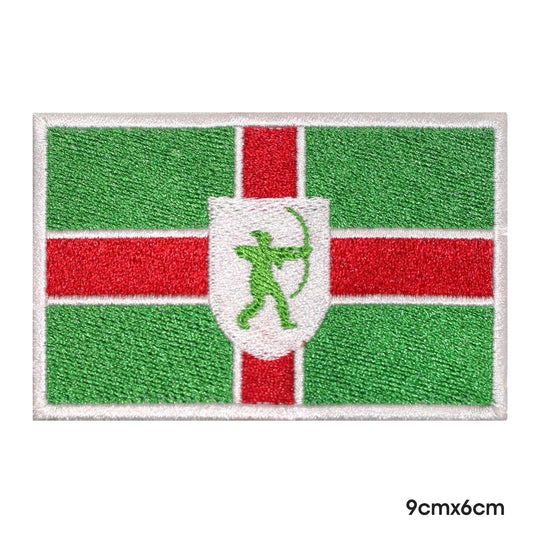 NOTTINGHAMSHIRE County Flag Patch Iron on Sew on Patch Badge For Clothes.