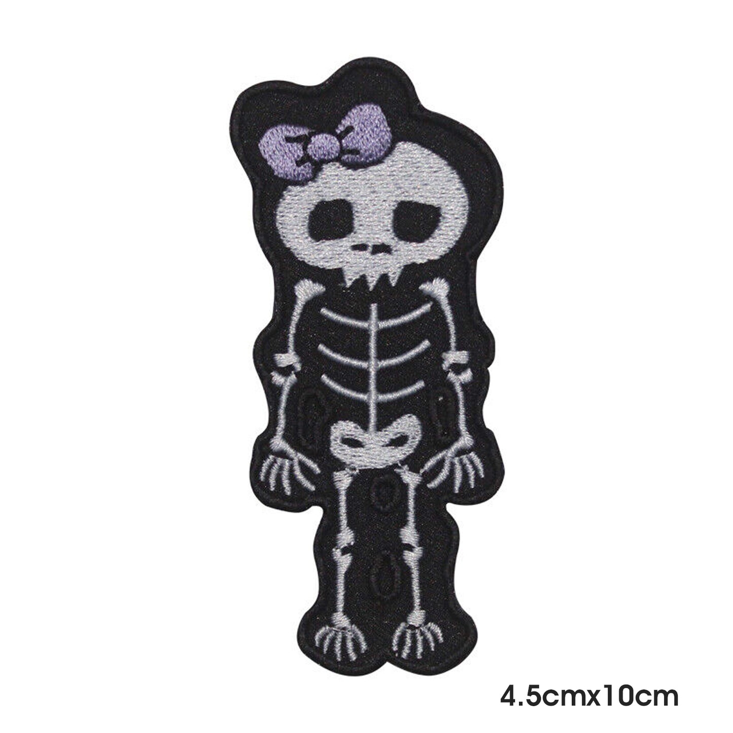 Cute Skeleton Girl Halloween Logo Patch Iron on Sew on Patch Badge For Clothes.