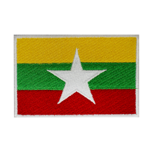 Myanmar National Flag Patch Iron On Patch Sew On Patch Embroidered patch