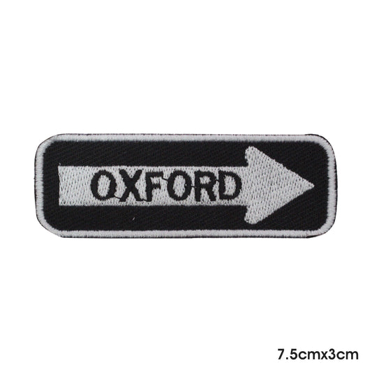 Parche OXFORD para planchar y coser, insignia para ropa.