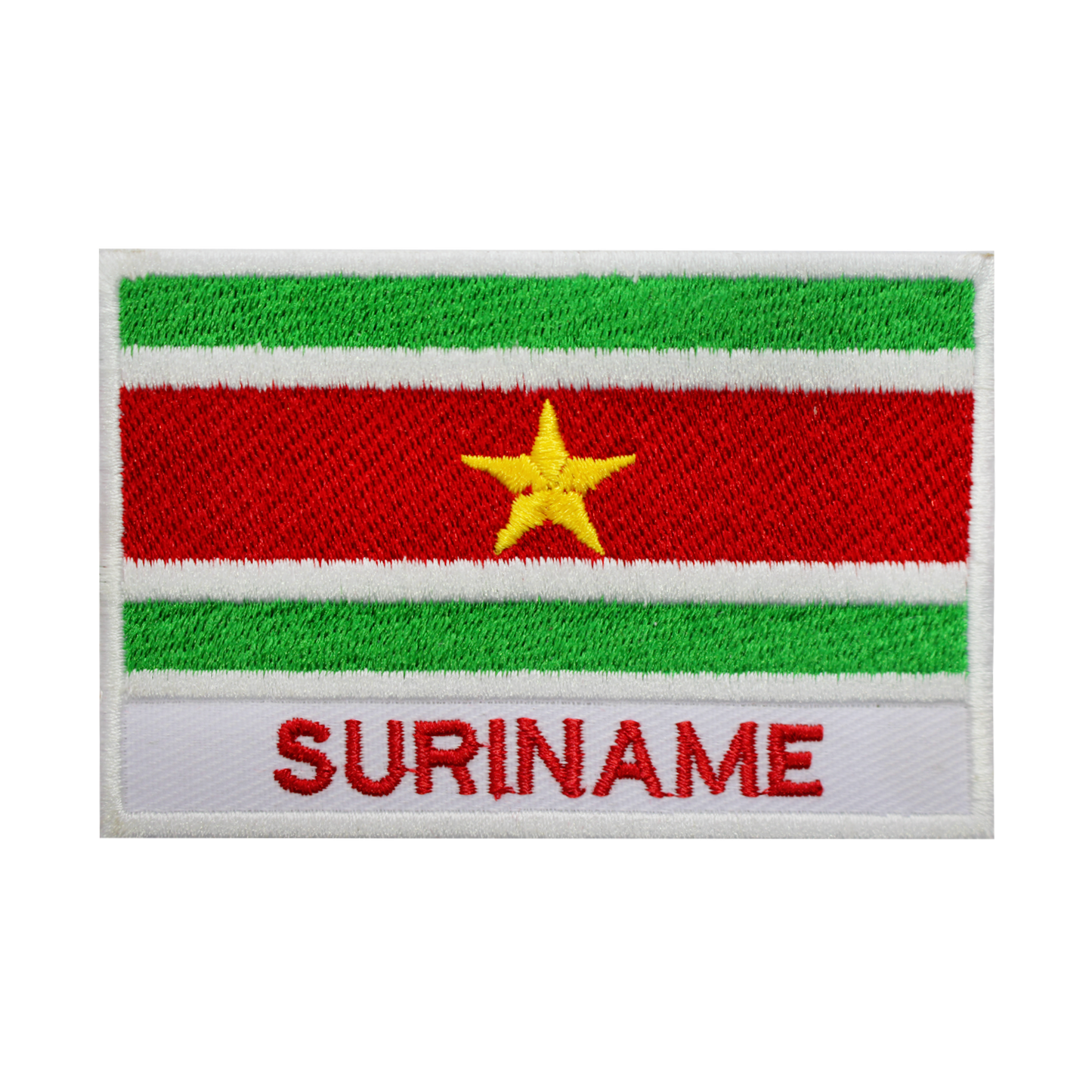 Parche de bandera de SURINAME Hierro en parche Coser en parche bordado Parche de bandera del condado nacional