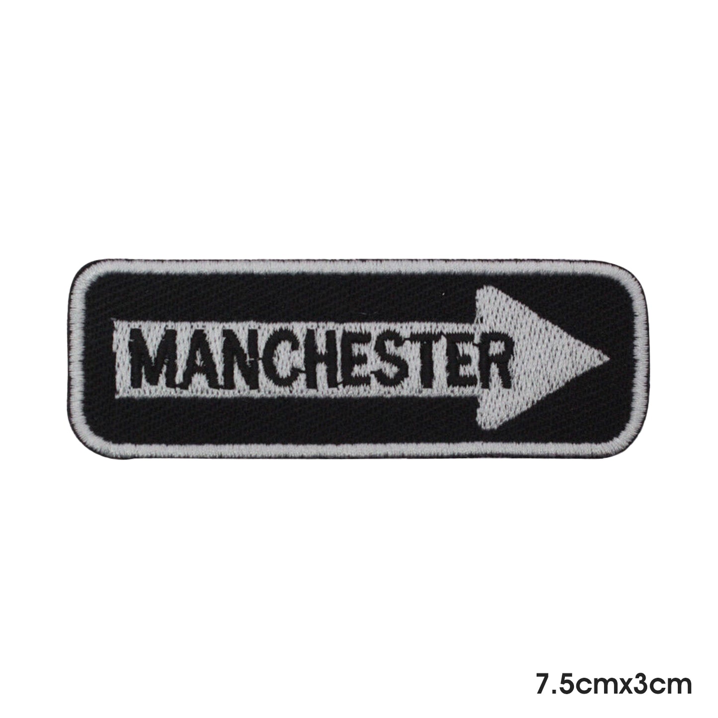 Parche MANCHESTER para planchar y coser, insignia para ropa.