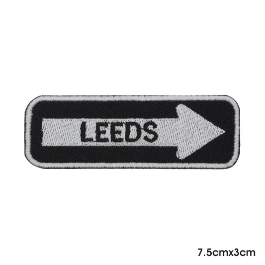 Parche LEEDS para planchar y coser, insignia para ropa.