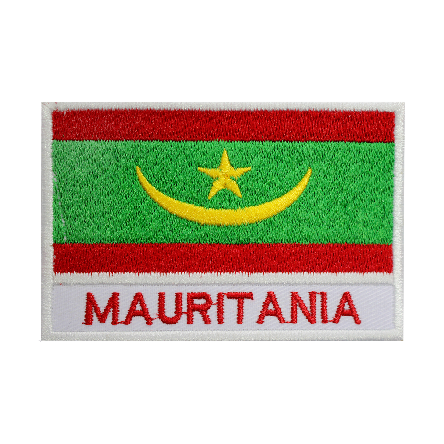 MAURITANIE Drapeau Patch Fer Sur Patch Coudre Sur Patch Brodé Patch National County Flag Patch