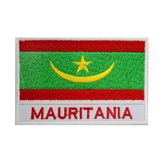 MAURITANIE Drapeau Patch Fer Sur Patch Coudre Sur Patch Brodé Patch National County Flag Patch