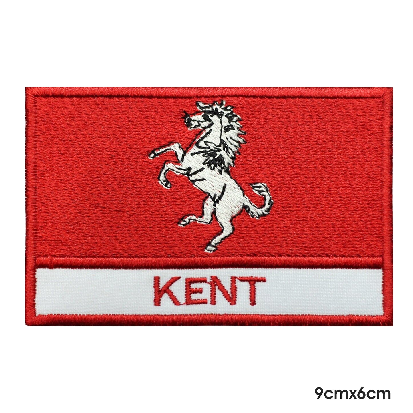 KENT County Flag With Name Patch Iron on Sew on Patch Badge For Clothes.