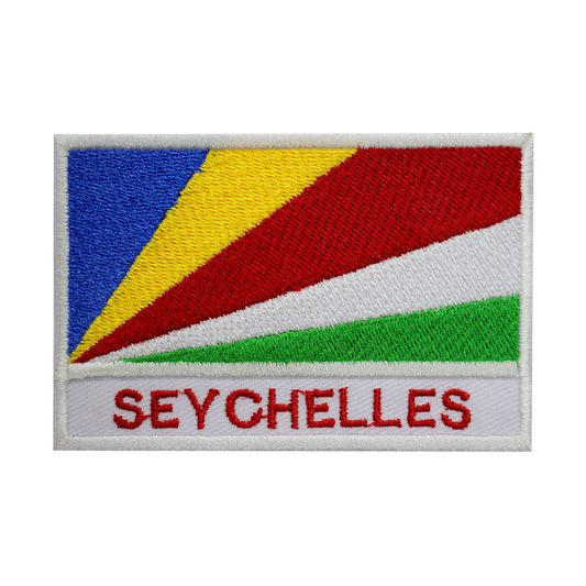 Parche de bandera de SEYCHELLES para planchar, parche para coser, parche bordado, parche de bandera del condado nacional