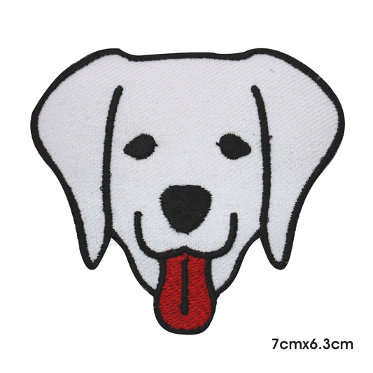 Dog Face Cartoon Patch Iron on Sew on Patch Badge For Clothes.