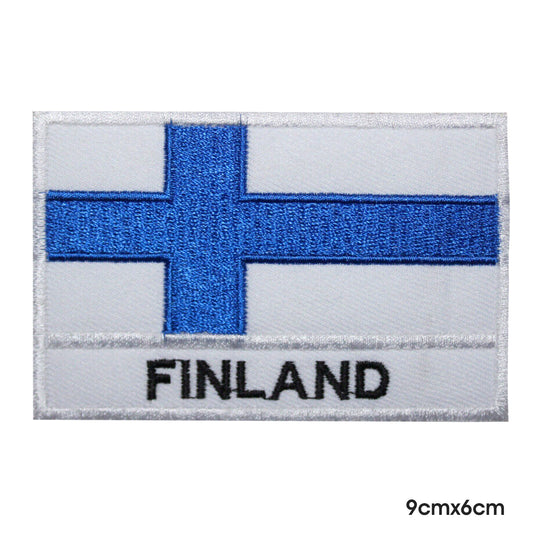 Bandera nacional de Finlandia con nombre