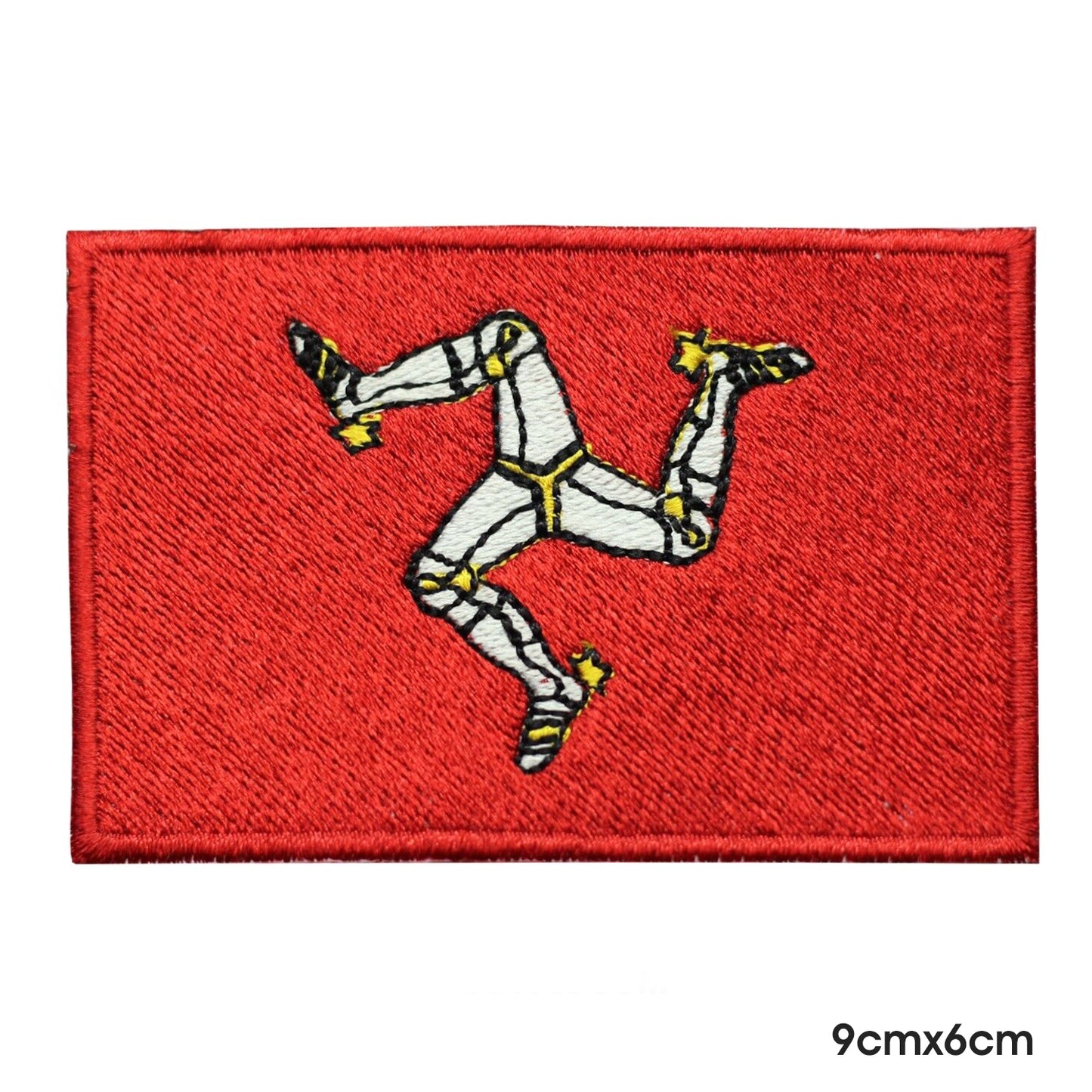 ISLE OF MAN County Flag Patch Iron on Sew on Patch Badge For Clothes.