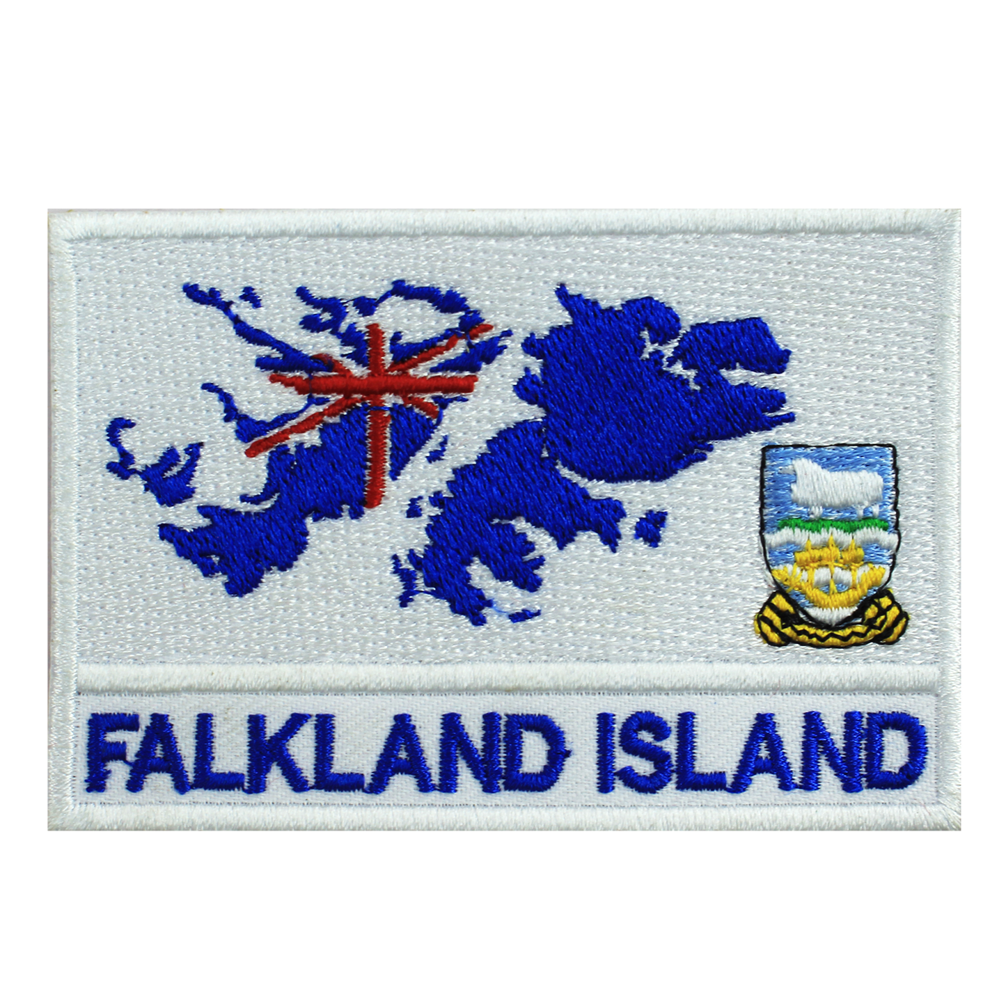 Île Falkland Carte Drapeau Patch Fer Sur Patch Brodé Patch Coudre Sur Patch