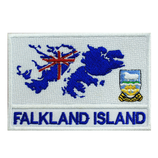 Île Falkland Carte Drapeau Patch Fer Sur Patch Brodé Patch Coudre Sur Patch