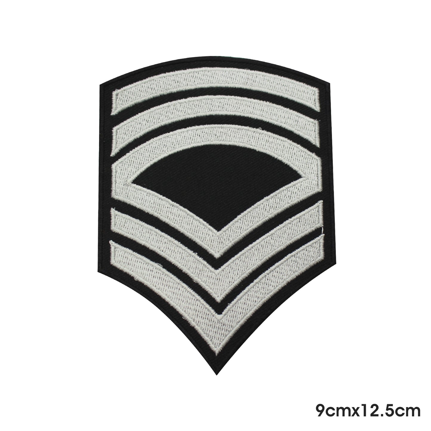 Parche blanco con tira del ejército para planchar y coser, insignia para ropa.