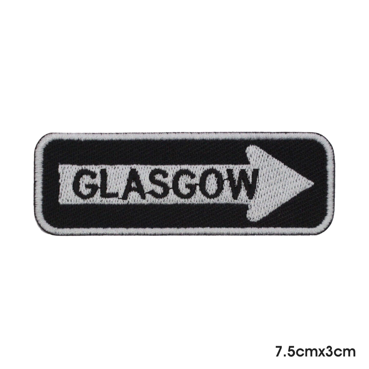 GLASGOW Patch Iron on Coudre sur Patch Badge Pour Vêtements.