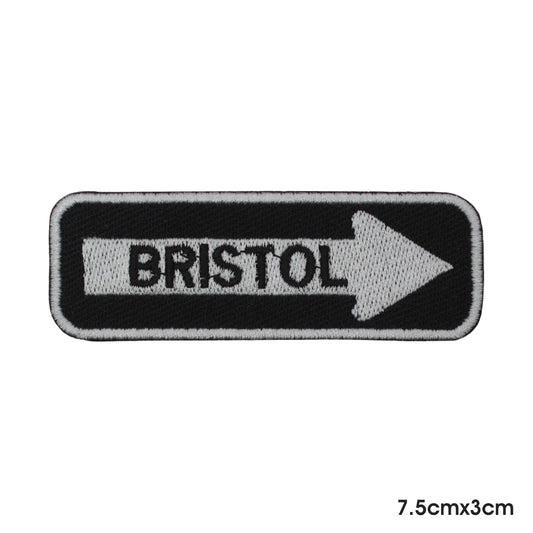 Parche BRISTOL para planchar y coser, insignia para ropa.