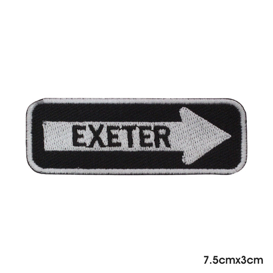 Parche EXETER para planchar y coser, insignia para ropa.