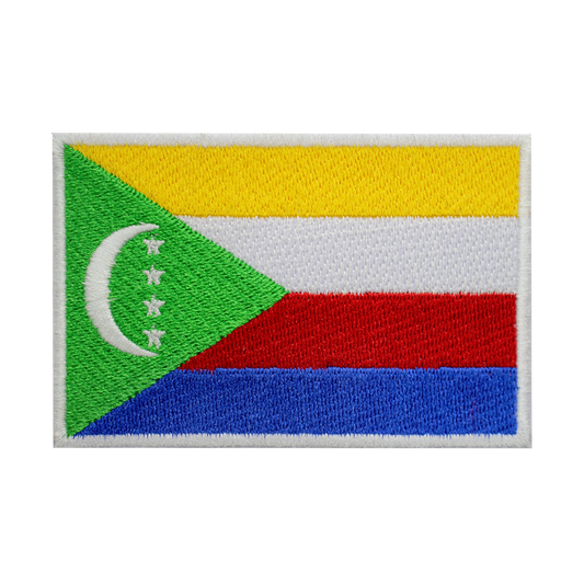 COMORES Drapeau Patch Fer Sur Patch Coudre Sur Patch Brodé Patch National County Flag Patch