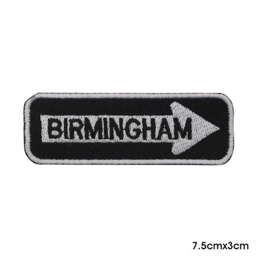 BIRMINGHAM Patch thermocollant à coudre sur patch pour vêtements.