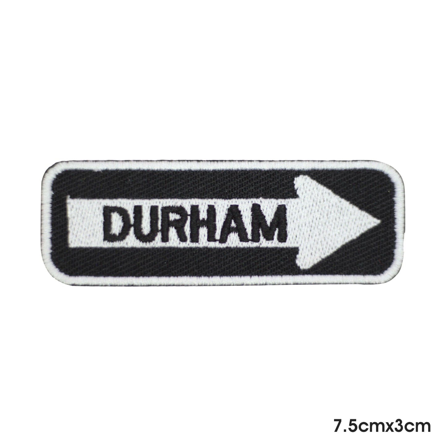 Parche DURHAM para planchar y coser, insignia para ropa.