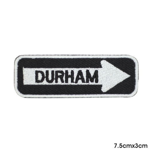 DURHAM Patch Iron on Sew on Patch Badge For Clothes.