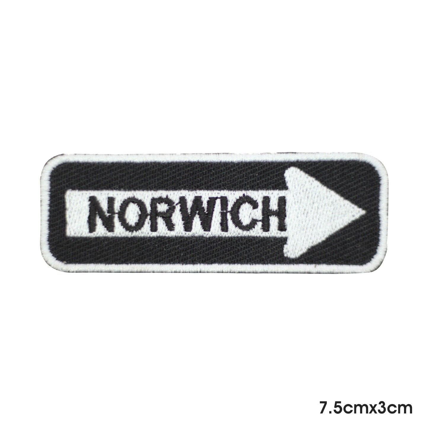 Parche NORWICH para planchar y coser, insignia para ropa.