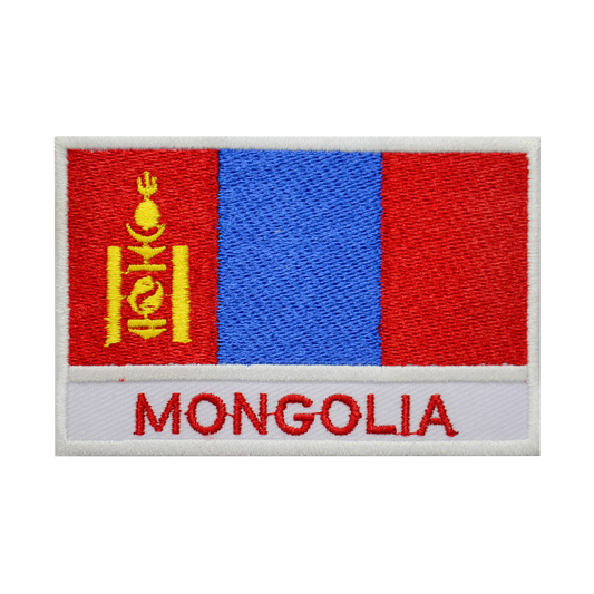 MONGOLIE Drapeau Patch Fer Sur Patch Coudre Sur Patch Brodé Patch National County Flag Patch