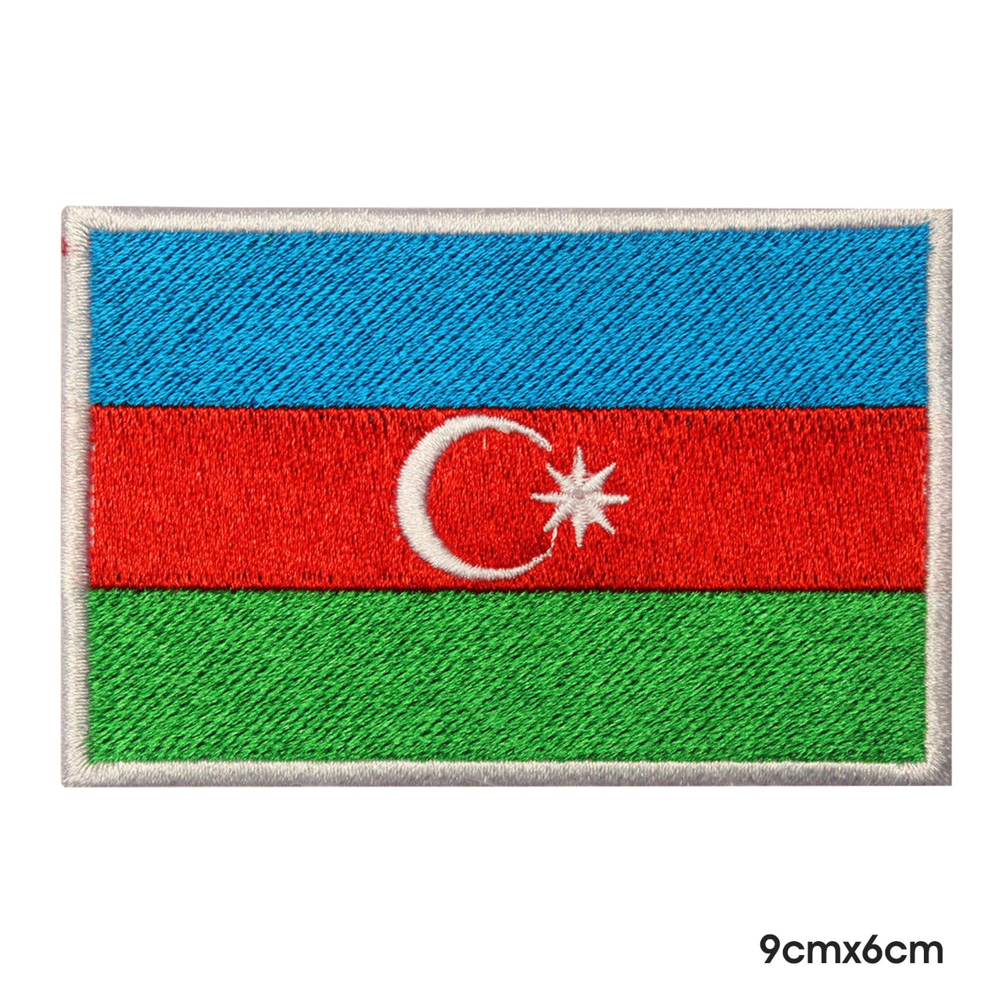 Parche para planchar con bandera nacional de Azerbaiyán, parche para coser, parche bordado, parche para país