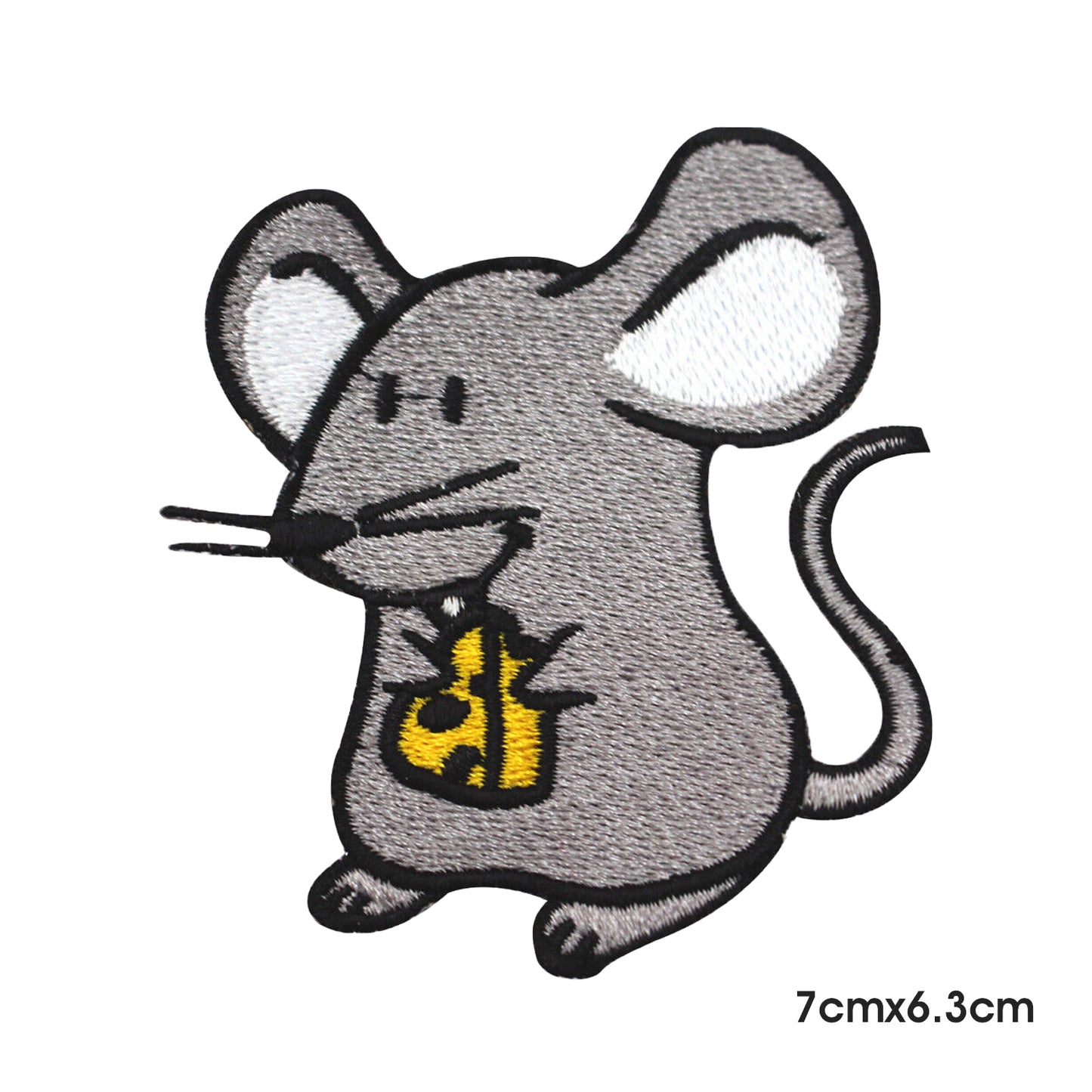 Patch de dessin animé de souris mignonne à repasser sur coudre sur un badge pour vêtements.