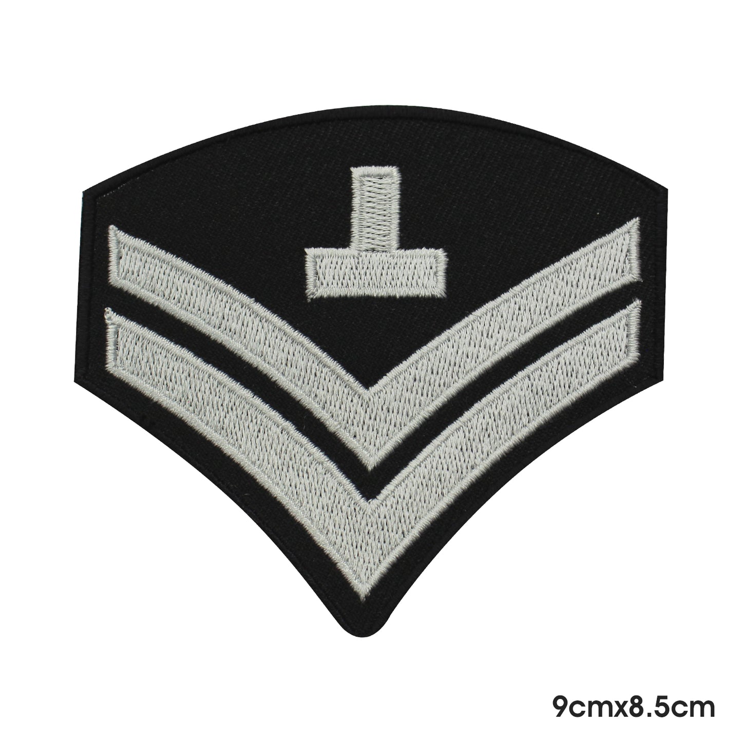 Patch blanc de l'armée à repasser à coudre sur un badge pour vêtements.