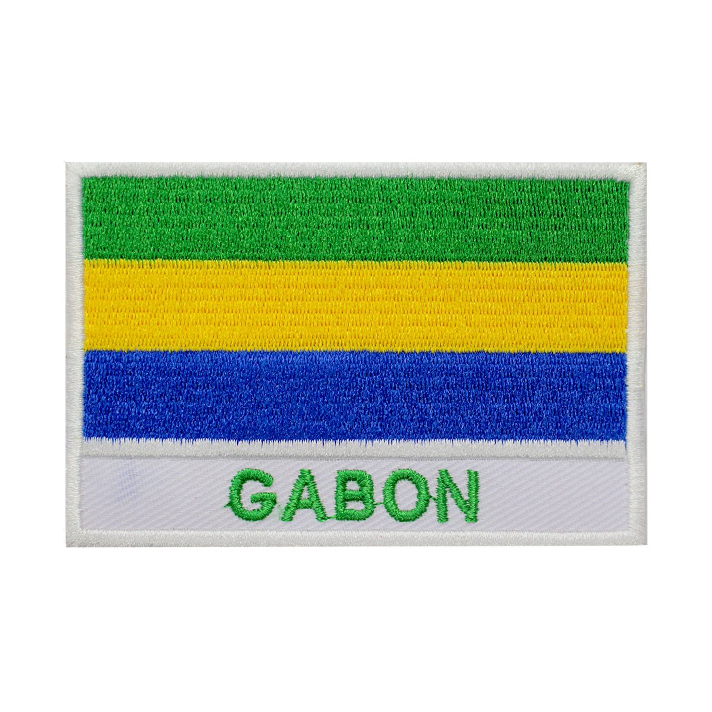 Parche de bandera de Gabón para planchar, parche para coser, parche bordado, parche de bandera del condado nacional