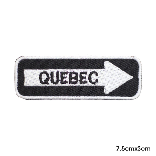 Patch thermocollant QUÉBEC à coudre sur badge pour vêtements.