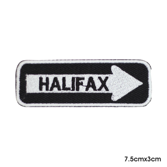 HALIFAX Patch Iron on Sew on Patch Badge For Clothes.